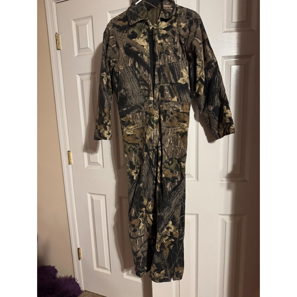 CABELA'S Snowsuit MOSSY-OAK CAMO HUNTING COVERALLS Hike JumpSuitt Boys YOUTH 16